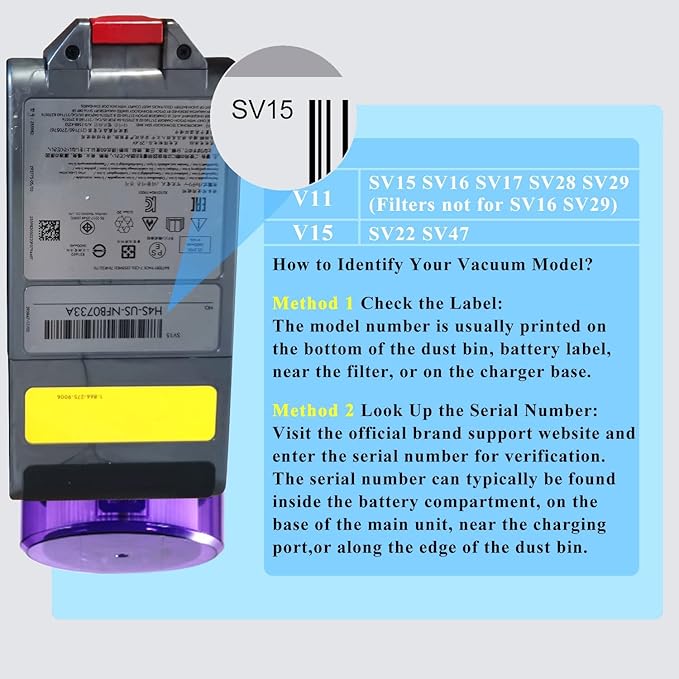 25.2V 10000mAh Replacement for Dyson V11 V15 Click in Battery Part No. 970938-01 SV15 SV16 SV17 SV22 SV28 SV29 SV47 970425-01 (NOT for V11 Screw-in SV14 Battery)