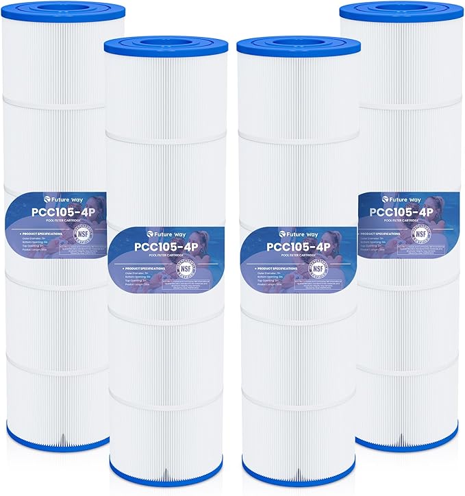 Future Way CCP420 Pool Filter Cartridges Replacement for Pentair Clean & Clear Plus 420, Replace Pentair R173576, Pleatco PCC105-PAK4, 420 sq.ft, 4-Pack