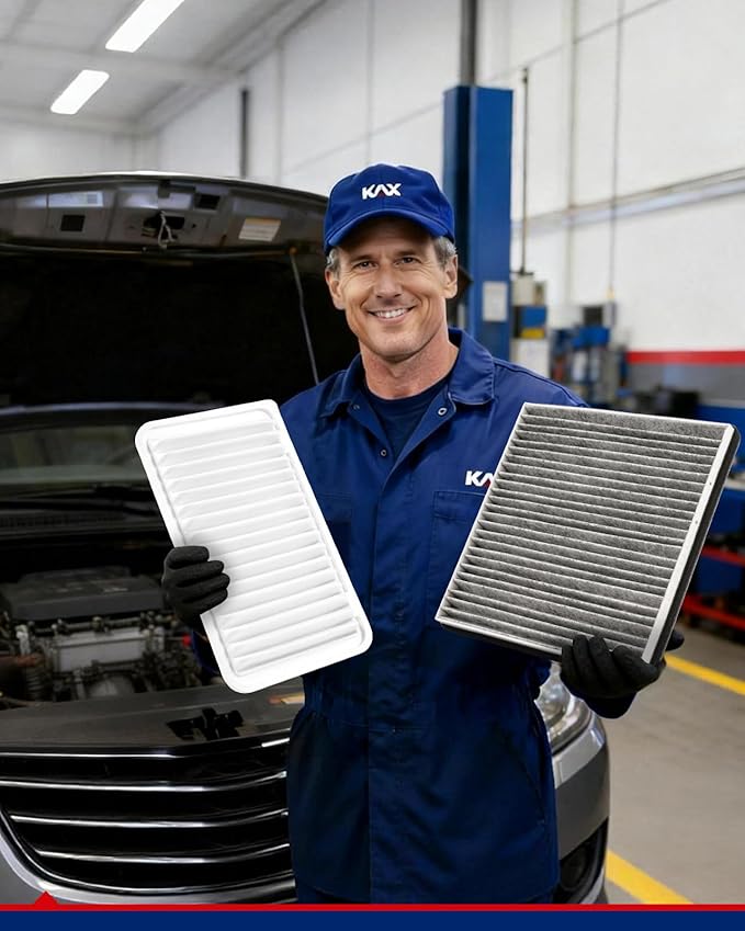 KAX Engine & Cabin Air Filter Kit, Replacement for Ford Escape 2013-2019 2.5L, Transit Connect 2014-2022 2.5L, Replace# CA11456 CF11920