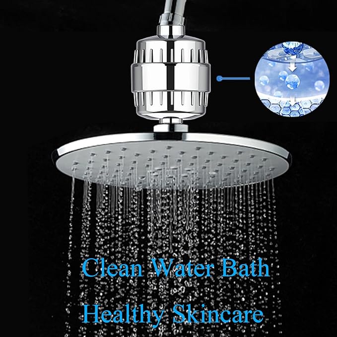 ACA 2Pcs 25 Stage Shower Filter Cartridge - Remove Chlorine Heavy Metals and Other Sediments, Reduces Dry Itchy Skin, Dandruff, High Output Hard Water Filter Replacement Cartridge (25 Stage-2)