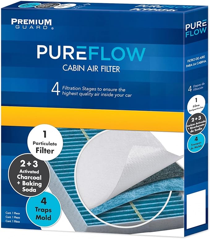 PureFlow Cabin Air Filter PC99528X | Fits 2020-2025 Ford Transit-250, Transit-350, Transit-350 HD, 2022-2025 E-Transit, 2015-2019 Ford Transit-150, Front