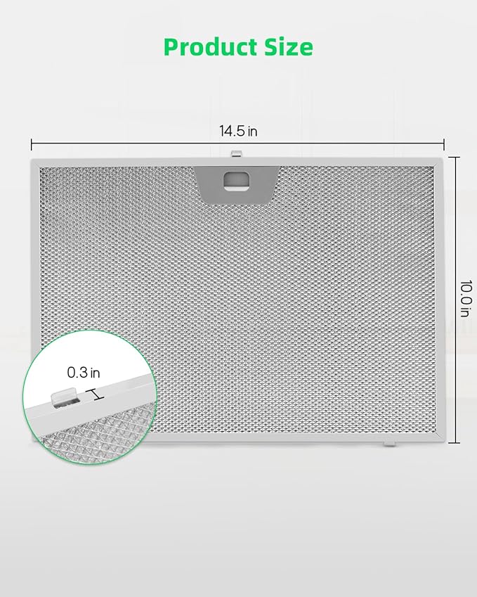 WB02X24873 Grease Filter Fit for GE Range Hood, 14-1/2 x 10 Inch