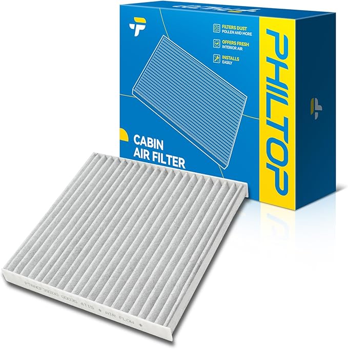 PHILTOP HEPA Cabin Air Filter w/Activated Carbon, Compatible with CF11766 Mitsubishi Mirage 2014-2015 2017-2024, Mirage G4 2017-2024