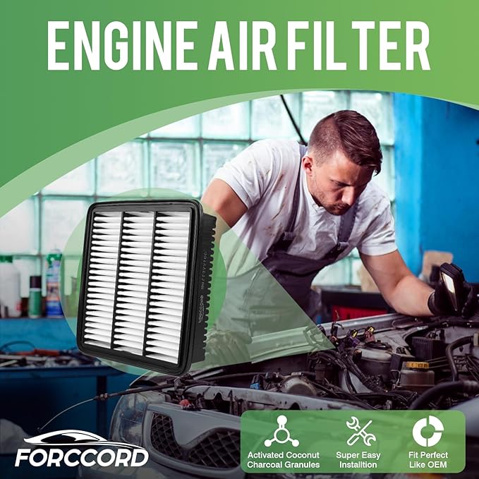 Cabin & Engine Air Filter Fit for Hyundai Elantra 2021-2026 (1.6L/2.0L Gas), Kona 2024-2026 (1.6L/2.0L Gas) Air Filter Replace#97133L1000 28113AA100 (Not for Hybrid!)