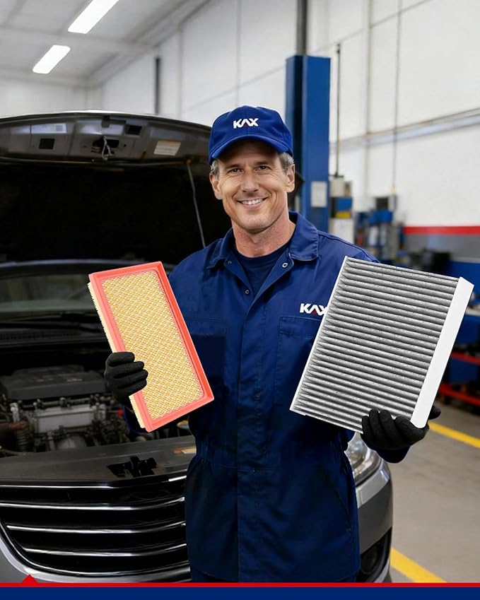 KAX Engine & Cabin Air Filter Kit, Repalcement for Toyota Corolla, RAV4, Camry, Sienna, Highlander, C-HR, Corolla Cross, Venza, Avalon, Grand Highlander, Lexus ES300h, NX350h, Replace# CA12289 CF12157