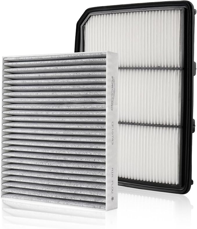 Cabin & Engine Air Filter Fit for 2017-2024 Nissan Titan V8 5.6L Activated Carbon Cabin Filter Replace#CF10743 16546-EZ31A Car Accessories