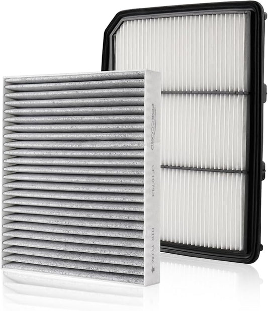 Cabin & Engine Air Filter Fit for 2017-2024 Nissan Titan V8 5.6L Activated Carbon Cabin Filter Replace#CF10743 16546-EZ31A Car Accessories