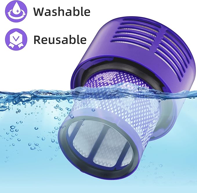 Vacuum Filter Replacement for Dyson Cyclone V10 Series,V10 Animal,SV12,V10 Absolute,V10 Total Clean Cordless Stick Part no.969082-01 (3 Park) by APPLIANCEMATES