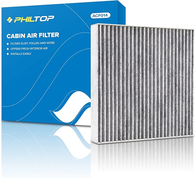 PHILTOP HEPA Cabin Air Filter w/Activated Carbon, Compatible with CF11182 Honda CR-V, Civic, Odyssey, Accord, HR-V, Fit, Pilot, Insight, Clarity, CR-Z, Acura RDX, MDX, TLX, Integra