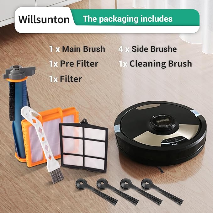7 Pack AV2501S Accessories Kit Replacement for Shark AI AV2501S AV2501AE RV2502AE RV2520AOUS AV2510AOUS AV2511AE RV2610WA AV2610WA AI Ultra 2- in-1 Robot Vacuum Cleaner Filters