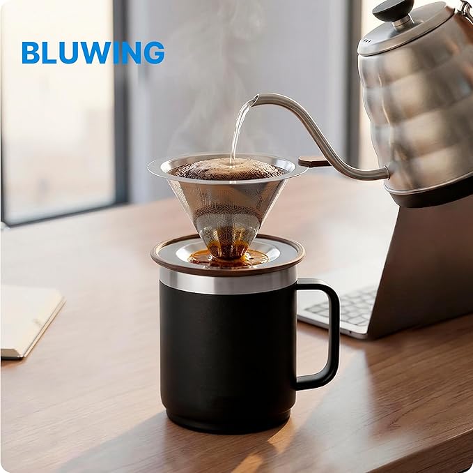 Pour Over Coffee Dripper for YETI 14oz Mug, Paperless Reusable Stainless Steel Coffee Filter for YETI 20oz Tumbler, BPA Free