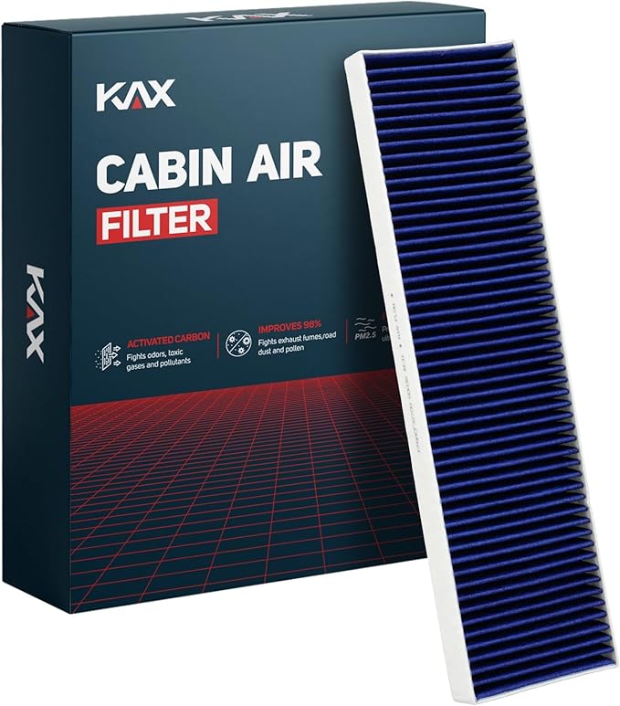 KAX Premium HEPA Cabin Air Filter with Dual Active Carbon, CA12051 Replacement for Chevrolet Equinox 2005-2009; Saturn Vue 2002-2007; Pontiac Torrent 2006-2009; Suzuki XL-7 2007-2009