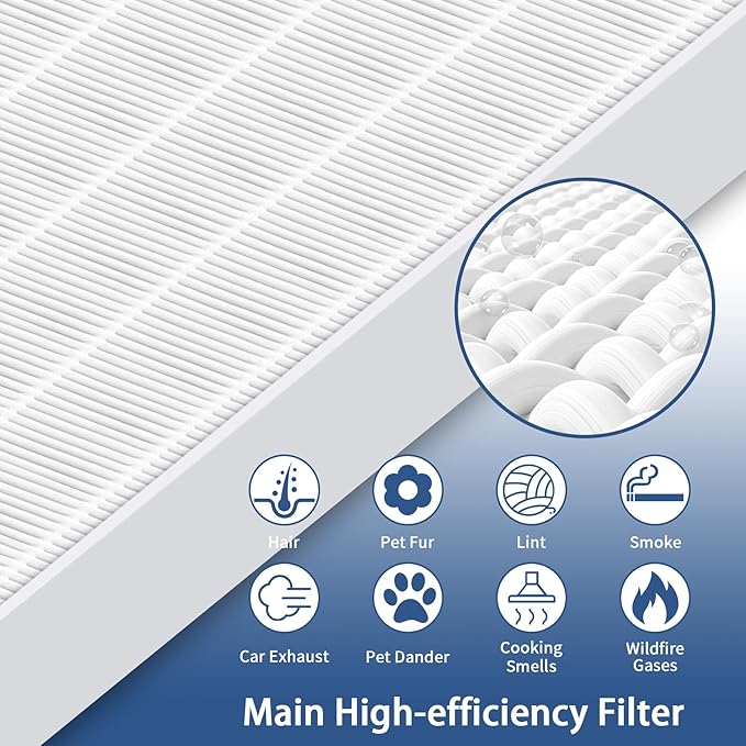 Funmit 2 Pack 115115 Replacement Filter A Size 21 Compatible with Winix PlasmaWave Air Purifier C535 5300 5300-2 5500 5500-2 6300 6300-2 P300 AM90 9000 5000 5000B C909 9800