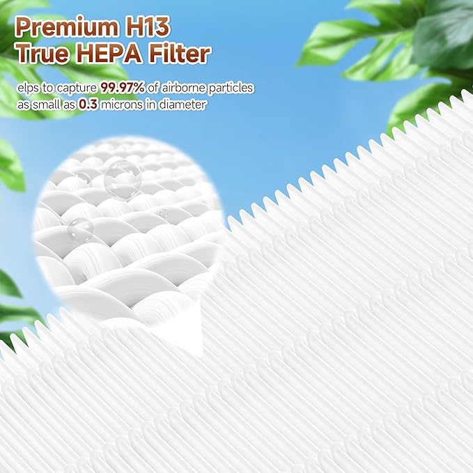 2 Packs 8L HEPA Carbon Replacement Filters Set Compatible with Okaysou Airmax 8L Air Purifi-er, 2 pcs carbon pre-filter+2pcs HEPA Filters+ 2pcs Activated Carbon Filters