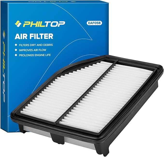 PHILTOP Engine Air Filter, Compatible with CA11258 Honda CR-V CRV 2012 2013 2014, Improve Engine Performance, Rigid Panel