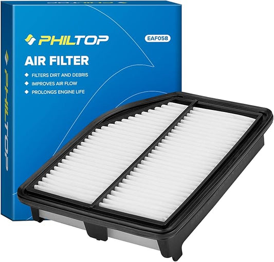 PHILTOP Engine Air Filter, Compatible with CA11258 Honda CR-V CRV 2012 2013 2014, Improve Engine Performance, Rigid Panel