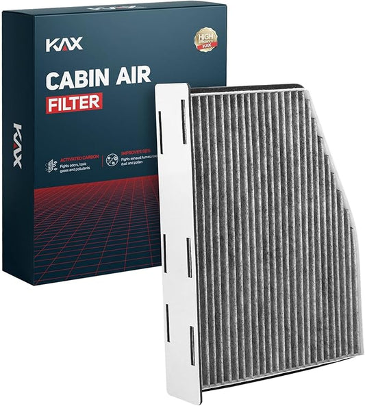 KAX HEPA Cabin Air Filter with Activated Carbon, CF10373 Replacement for Volkswagen Jetta, Passat, Tiguan, Beetle, Golf, CC, Rabbit, GTI, R32, Audi A3, A3 Quattro, Q3 TT, Strong Adsorption Air Filter