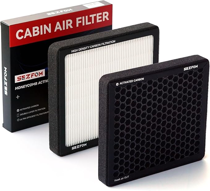 Cabin Air Filter for Toyota 4Runner Highlander RAV4 Tundra Camry Corolla Prius Sienna Avalon (2010-2019) Lexus ES RX NX Subaru Outback,Dual layer Air Filter Replacement with Activated Carbon