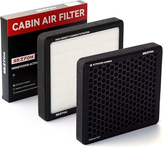 Cabin Air Filter for Toyota 4Runner Highlander RAV4 Tundra Camry Corolla Prius Sienna Avalon (2010-2019) Lexus ES RX NX Subaru Outback,Dual layer Air Filter Replacement with Activated Carbon