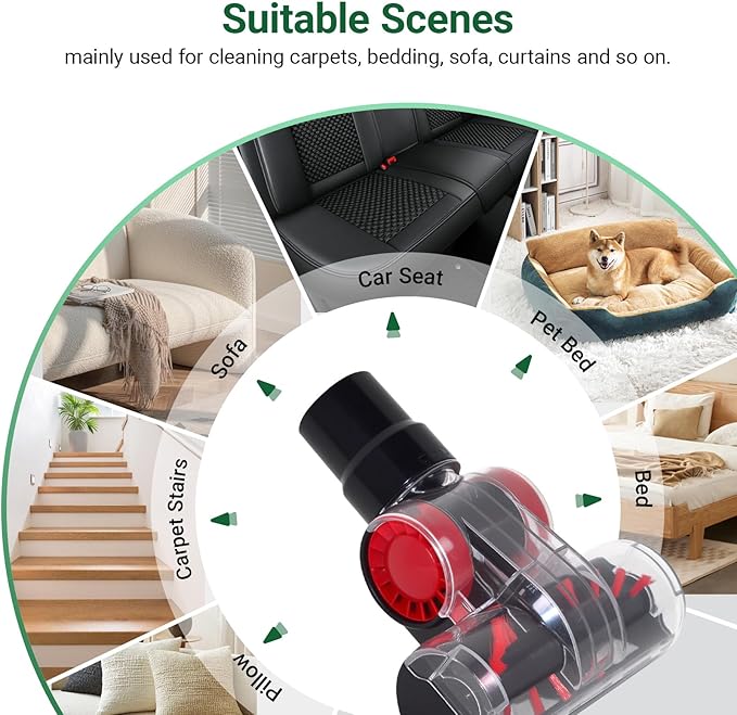 EZ SPARES Turbo Brush Compatible with Shark NV NVZ APEX | 32mm 35mm Pet Hair Power Head | Anti-Tangle Carpet & Stairs Attachment | Sofa Vacuum Cleaner Parts