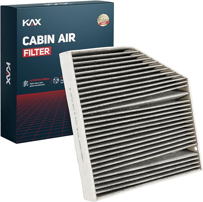 KAX HEPA Cabin Air Filter with Activated Carbon, CF11855 Replacement for Mercedes-Benz C300 2015-2023, GLC300, GLC43 AMG, GLE350, GLE450, GLE53 AMG, E300, E450, E350, Air Filter (Under Glove Box)