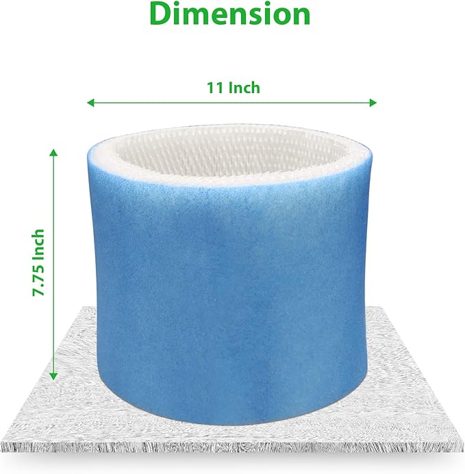 Smilyan 2 Pack Upgraded Blue Mesh HC-14 Humidifier Replacement Wicking Filter E for Honeywell HCM-6009 HCM-6011 HEV680 HEV685 Series, Part # HC14PF3 HC-14V1 HC-14 HC-14N