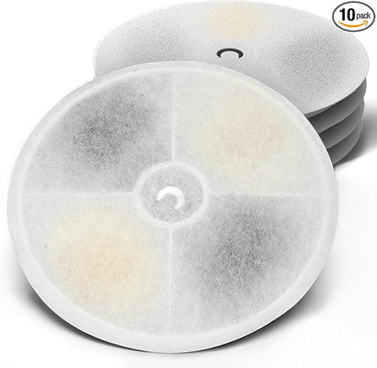 Upgraded Filter Units 3.0 for Cat Water Fountain E versweet 2S/3/3 Pro, E versweet Solo 2/Solo SE and More, Replacement Filter Activated Carbon and Fiber Cotton for Clean Water (5 Packs)