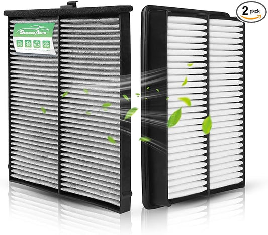 2 Pack Engine & Cabin Air Filter for Mazda 3 (2.0L/2.5L) 2014-2018 & Mazda 6 (2.5L) 2014-2021 - Replacement for CA11259 & CF11811