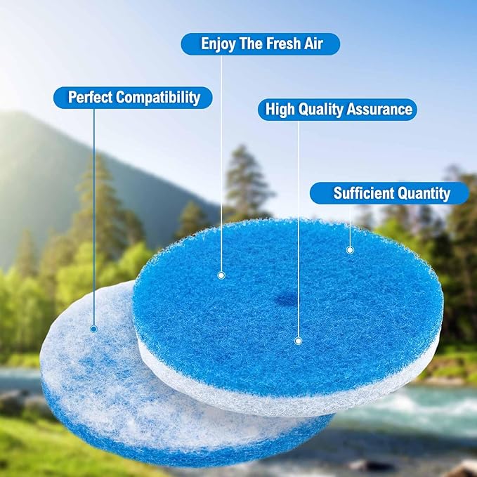 Ziliny 10 Pack RV AC Filters 5.25 Inch Round RV Filters Replacement for Air Conditioner Vent Compatible with MERV 6 AC Filter(Circle with Hole)