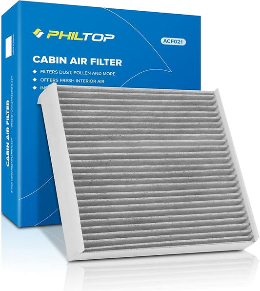 PHILTOP HEPA Cabin Air Filter w/Activated Carbon, Compatible with CF12150 Ford F-150 2015-2024, F-250 F-350 F-450 F-550 Super Duty, Expedition 2018-2024, Fit for Lincoln Navigator