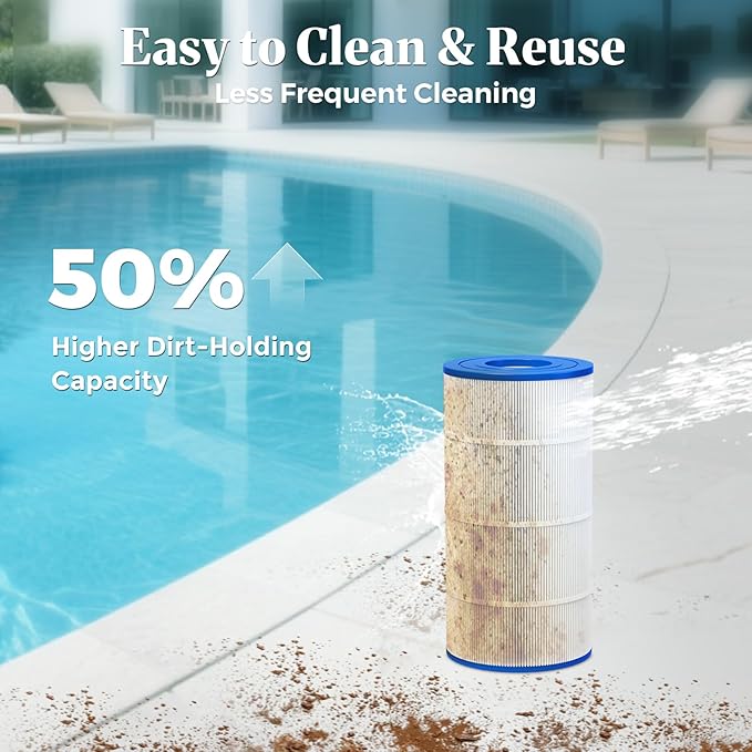 Cielvita PXST100 Pool Filter Cartridge Replacement for Hayward XStream CC1000, 4 oz Media Replaces Pleatco PXST100, Hayward CCX1000RE, Unicel C-8311, Filbur FC-1285, NSF/ANSI 50 Certified, 100 sq.ft