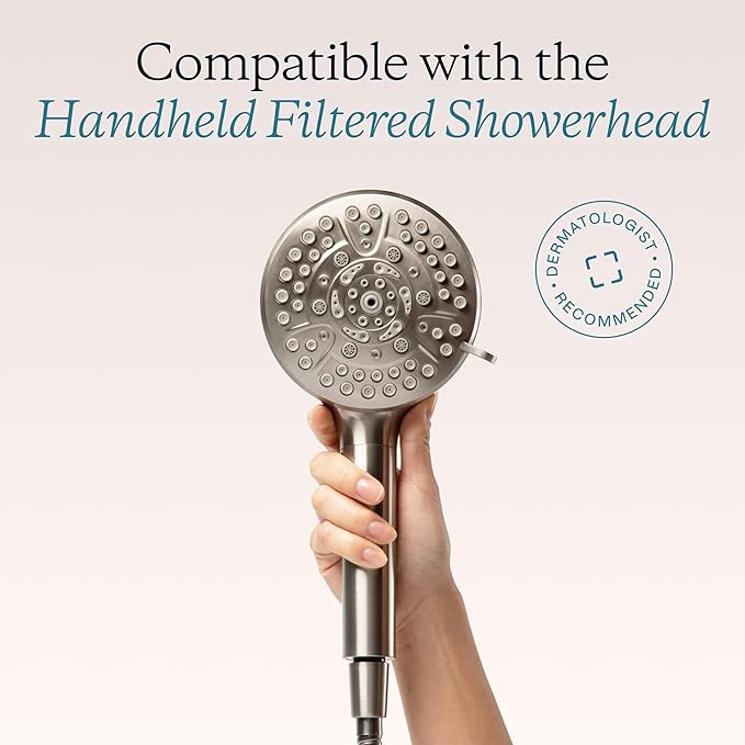 MDhair Replacement Filter for Handheld Shower Head, Advanced 5-Stage Hard Water Shower Filter for Hair & Skin Reduces Chlorine and Heavy Metals, Hard Water Filter Showerhead (3 Pack)