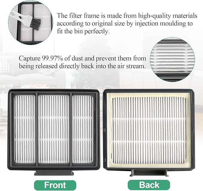 Replacement Parts for Shark ION Robot AV751 AV752 AV753 RV700_N RV720_N RV850 RV851WV Vacuum Cleaner Accessories by Techecook - 6 Side Brushes,3 Filter,1Main Brush,1 Filter Guard,1 Cleaning Brush