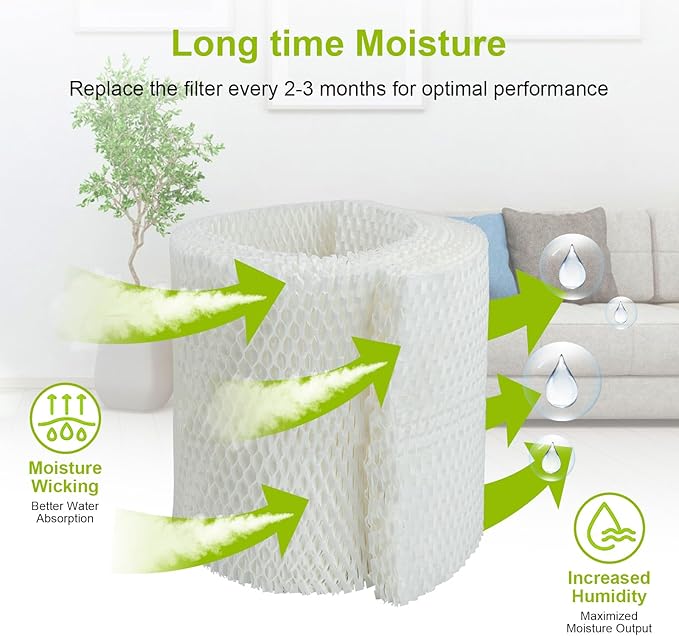MAF1 Humidifier Filter Replacement Compatible with Aircare Essick Air MA1201 MoistAir MA0950 MA1200 MA1201 MA09500 and Kenmore 14906 14410 14411 15412 29979(2 Pack)