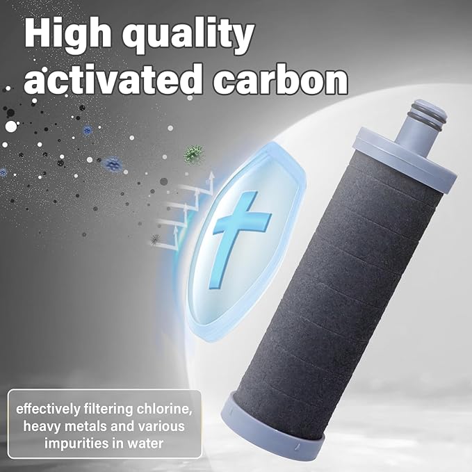 Carbon Shower filter cartridge 1PCS Compatible with Shower Filter System, Reduces chlorine, heavy metals, and other impurities to help alleviate dry skin and dry hair