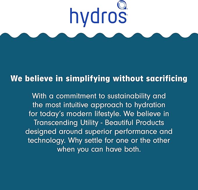Hydros Filter Refill 2 Pack, Patented Fast Flo Tech, Replacement Water Filters for Hydros Pitchers, Carafes and Bottles, Filters 40 Gallons Each