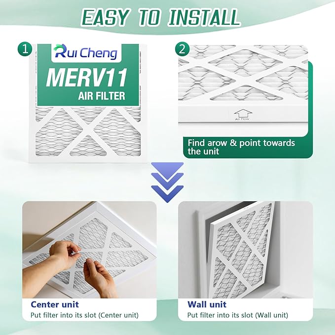 6 Pack Updated 10x10x2 Air Filter, pertain Merv 11 MPR1000 HVAC Pleated A/C Furnace Filters (Actual Size: 9.5x9.5x1.75)