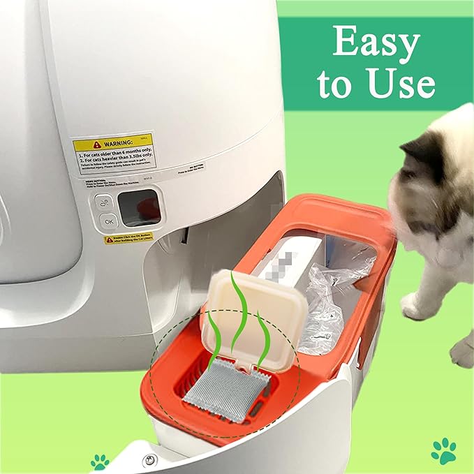 PurifyLogix 12 Pack Odor Eliminator for PuraMax Self-Cleaning Cat Litter Box, Natural Activated Charcoal Filters Refills, Cat Toilet Odor Control Replacement for Automatic Litter Box