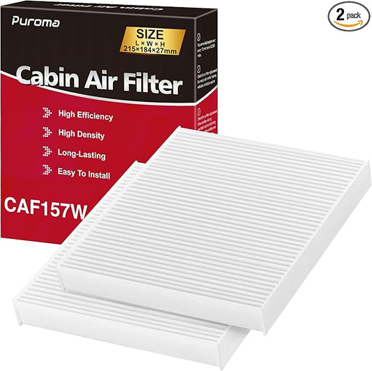 Puroma Cabin Air Filter, Replacement for CP157, CF12157, Compatible with Subaru, Toyota Camry, RAV4, Highlander, Corolla, Sienna, Pruis, Venza and Avalon, Lexus, Mazda
