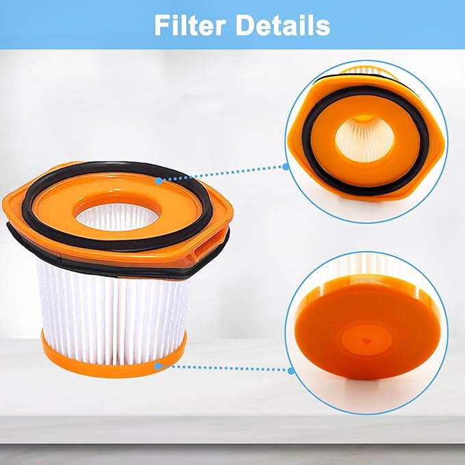 8 Pack Vacuum Filter Replacement for Shark WS620 WS632 WS630 Filter,Combatible With Shark Wandvac System WS633 WS632RGBRN WS632PKBRN WS632GNBRN WS632GDBRN WS632BLBRN, Replacement to Part # XFFWV360