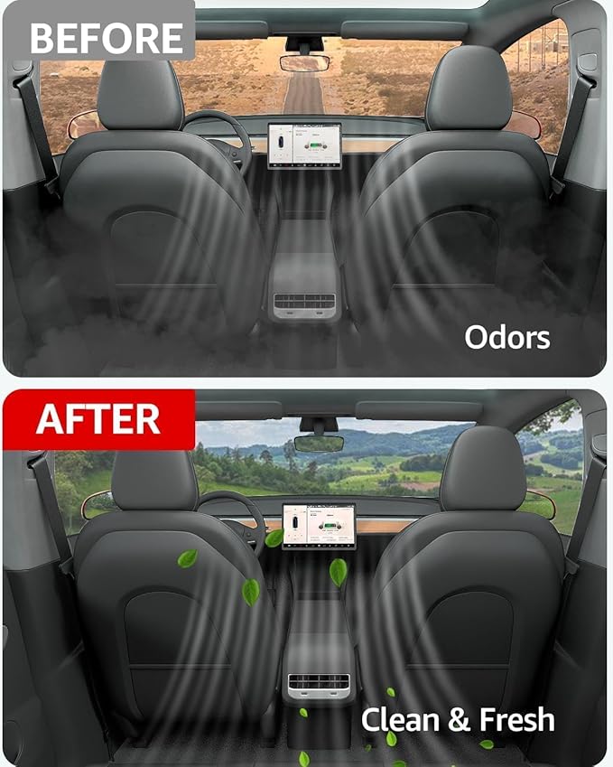 BASENOR Cabin Air Filter Replacement for Tesla Model Y Model 3 (2017-2026), Upgraded Activated Carbon AC Filter Compatible with Model Y Juniper/Model 3 Highland Accessories
