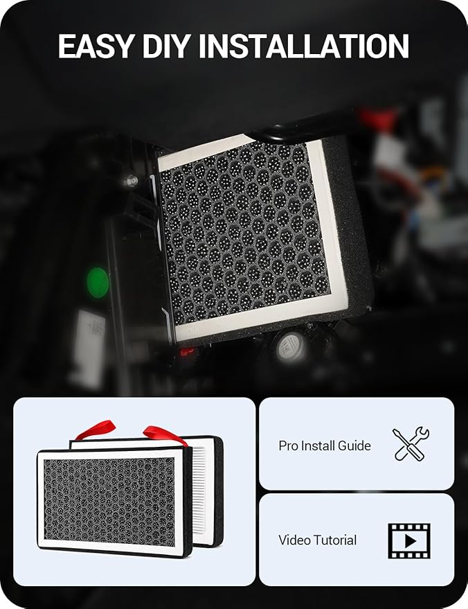 BASENOR 2026 Tesla Model Y/3 HEPA Air Filter, [OEM Filter Replacement & Proprietary Design] Cabin Air Filter with Activated Carbon for 2017-2026 Model 3 2020-2026 Model Y
