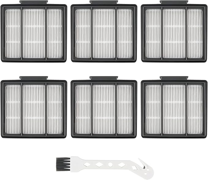 6PACK RVFFK950 Filter for Shark Robot Vacuum Filter Replacement by Techecook - Fit for Shark ION Robot R85 RV850,RV700_N, RV720_N, RV851WV and IQ Robot R101AE, AV970, AV1002AE, AV1010AE UR1005AE