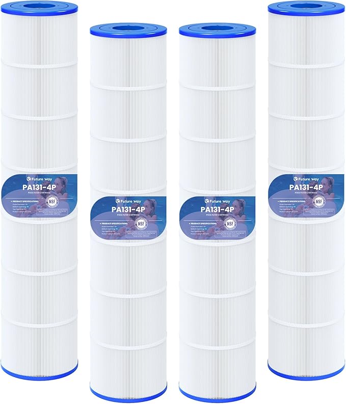 Future Way C5030 Pool Filter Cartridges Replacement for Hayward SwimClear C5030, C5020, C5025, Replace Hayward CX1280XRE, Pleatco PA131, 525 sq. ft (4-Pack)