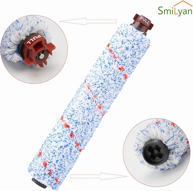 Replacement Parts for Bissell CrossWave Vacuum Cleaner, 3 Pack 1868 CrossWave Multi-Surface Brush Rolls + 3 Pack 1866 Vacuum Filters, Vacuum Attachments Compare to Part 1608683, 160-8683, 1608684