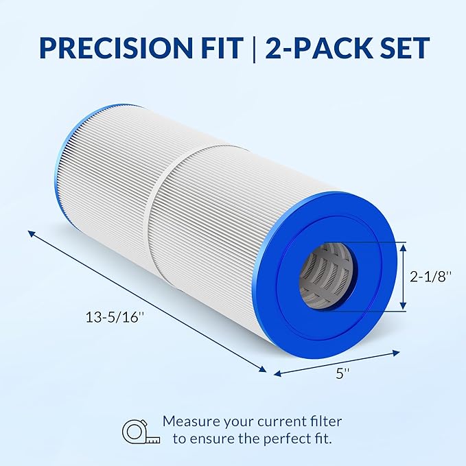 2-Pack PRB50-IN, C-4950, FC-2390 Replacement Hot Tub Filter, Compatible with Jacuzzi J-200 & Pentair Spa Filter, 50 Sq.Ft., Pro Series