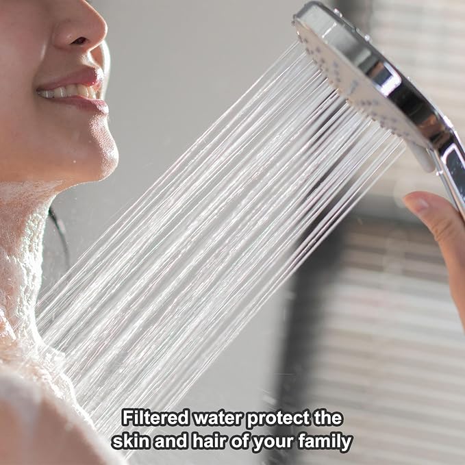 uxcell 12 Pcs Shower Head Filter 5.5 Inch PP Cotton Filter Cartridge Replacement High-Pressure Handheld Fan Shower Jet Sets