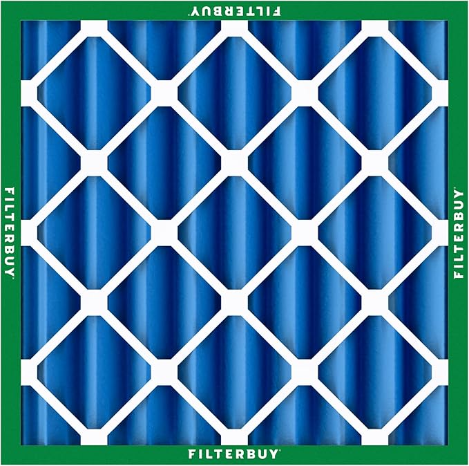 Filterbuy 24x24x4 Air Filter MERV 13 Optimal Smoke & Allergy Defense (4-Pack), Electrostatic Pleated HVAC AC Furnace Filters Replacement, Made in USA (Actual Size: 23.38 x 23.38 x 3.63)