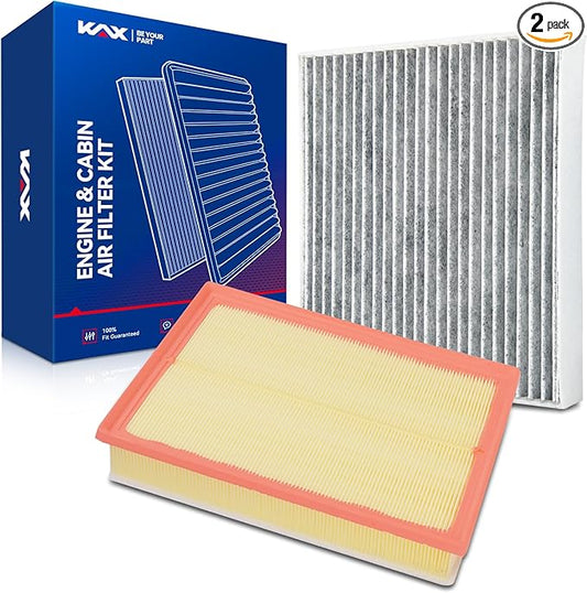 KAX Engine & Cabin Air Filter Kit, Replacement for Toyota 4Runner 2010-2024 4.0L, Lexus GX460 2010-2023, Replace# CA10835 CF10285