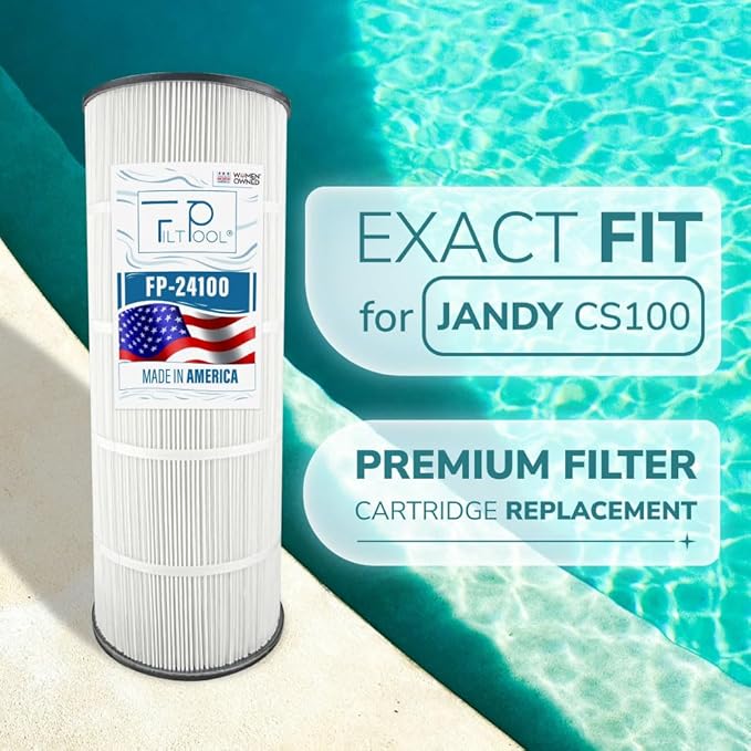 FP-24100 - Pool Filter Replacement for Jandy CS100, 11088501, 11088511, PJANCS100, Hayward X-Stream CC1000, Unicel C-8410 & Filbur FC-0821 - Swimming Pool Cartridge Filter - 1 PC, 100 SQFT